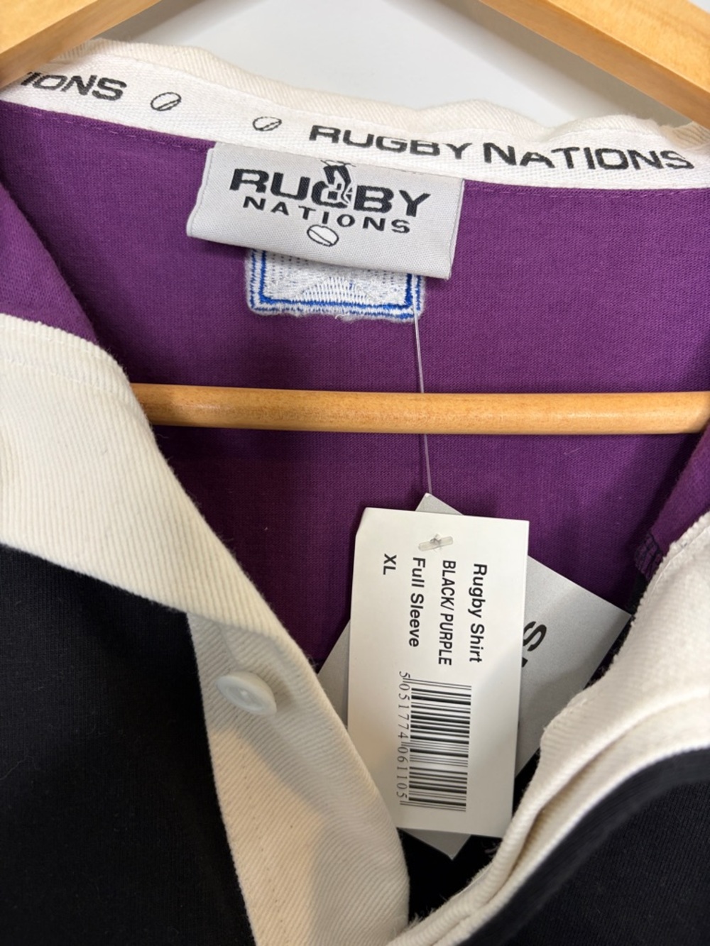 Scotland Long Sleeve Rugby Shirt - Purple & Black - Picture 3 of 9
